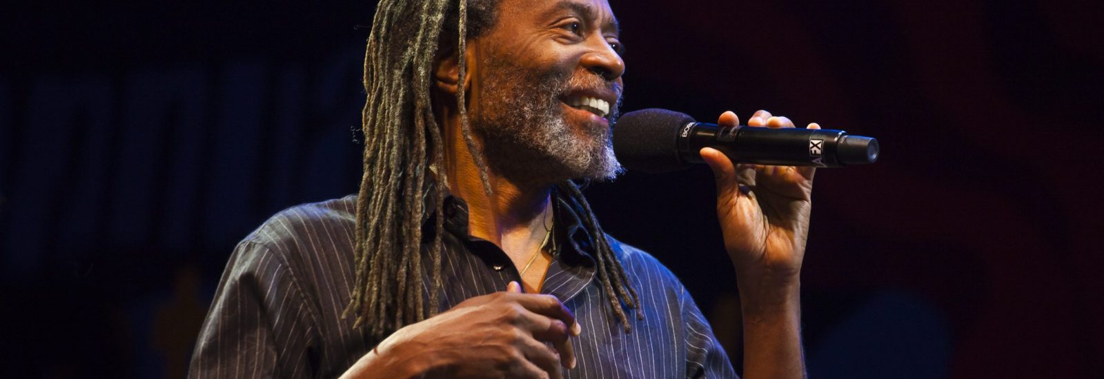 BOBBY MCFARRIN sings on the  Jimmy Lyons Stage at the Monterey Jazz Festival - MONTEREY, CALIFORNIA